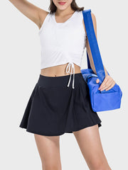 Drawstring Ruched Wide Strap Active Tank