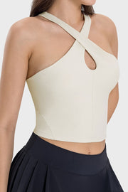 Crisscross Grecian Neck Active Cami