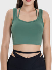 Crisscross Square Neck Active Tank