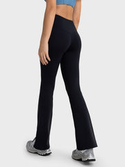 Wide Waistband Bootcut Sports Pants