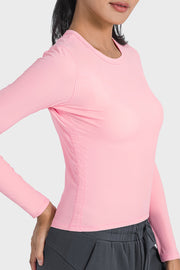 Round Neck Long Sleeve Sports Top